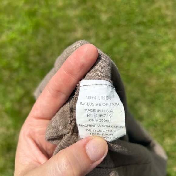 Vintage Linen Made in USA top - Picture 2 of 4